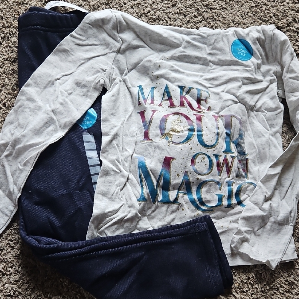 Carter's White and Blue 'Make Your Own Magic' Pajama Set